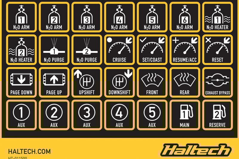 CAN Keypad Label Set HT-011500