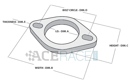 2.250" ID 2-Bolt Exhaust Flange Gasket (Slotted Bolt Holes)