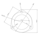 2.500" 3-Bolt Exhaust Flange 304 Stainless