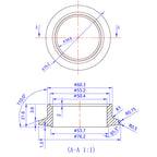 Turbo Inlet Flange - TiAL V-Band Housing for Garrett GT28/GTX28, GT30/GTX30, GT35/GTX35 - 304 Stainless