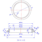 Turbo Outlet Flange - (PTE) Precision Turbo Medium Frame Turbo Housings  - CP2 Titanium