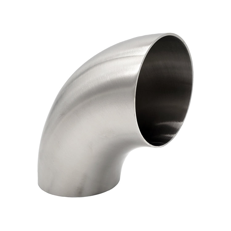 3.000" 16ga Tight Radius 90° Mandrel Bend - (3.500" CLR) - Brushed Finish - 304 Stainless