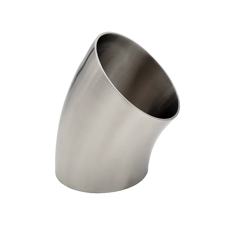 6.000" 14ga 45° Mandrel Bend - (9.000" CLR) - Brushed Finish - 304 Stainless