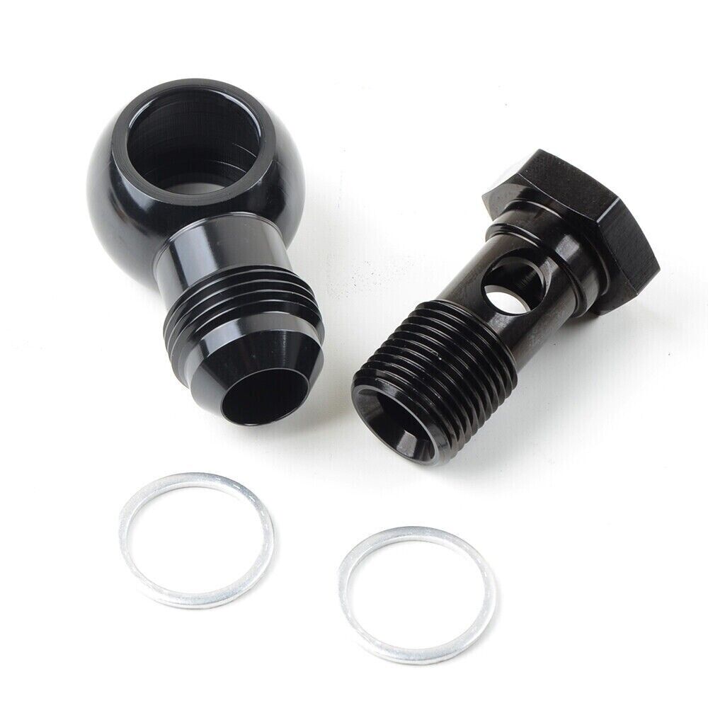 Aluminum Banjo Bolt Kit M18 x P1.5 to 10AN AN10 18MM Oil Cooler/Water Coolant