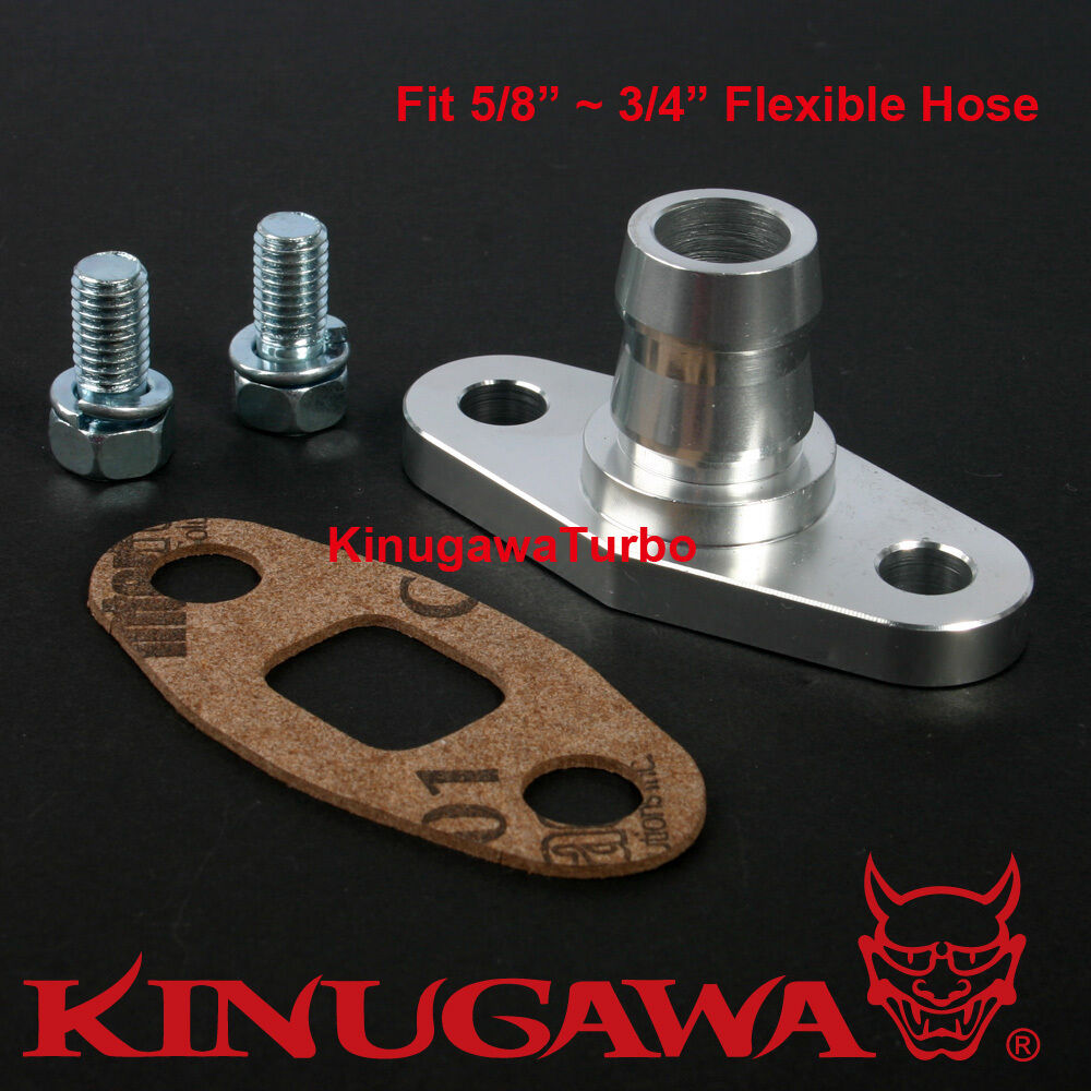 Billet Alumimum Turbo Oil Return Flange 5/8'~3/4" Garrett GT45 / Hitachi HT18