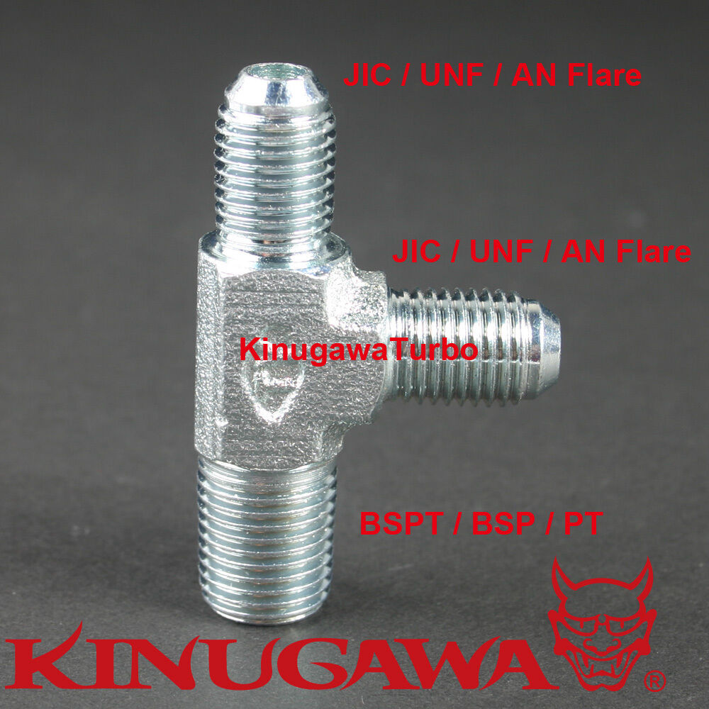 Forged Adapter Fitting Steel Male Run Tee 4AN - 4AN - 1/4 BSPT BSP C16-8