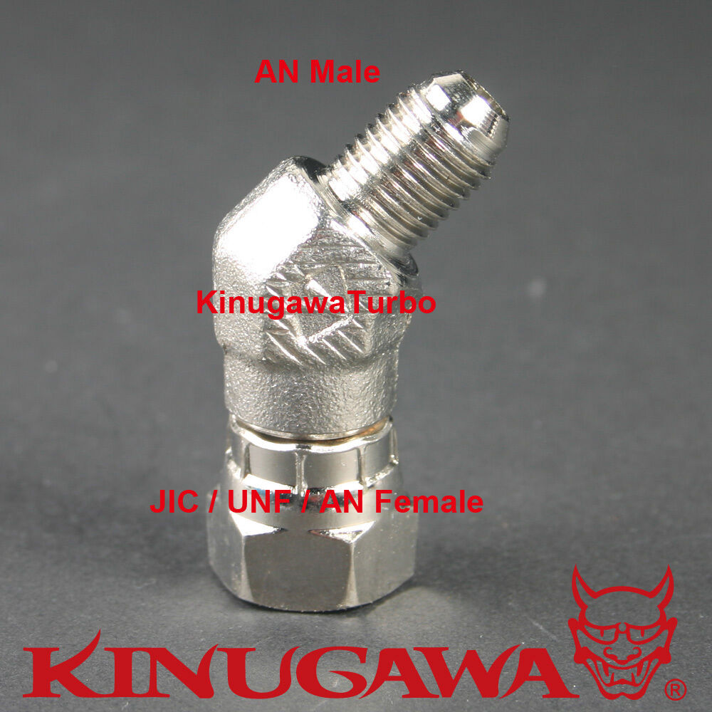 Forged Adapter Fitting Steel 45 Deg 6AN Female to 6AN Male C20-2