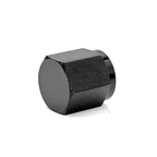 -8AN AN Flare Cap, 6061 Aluminum, Black Hard Anodized