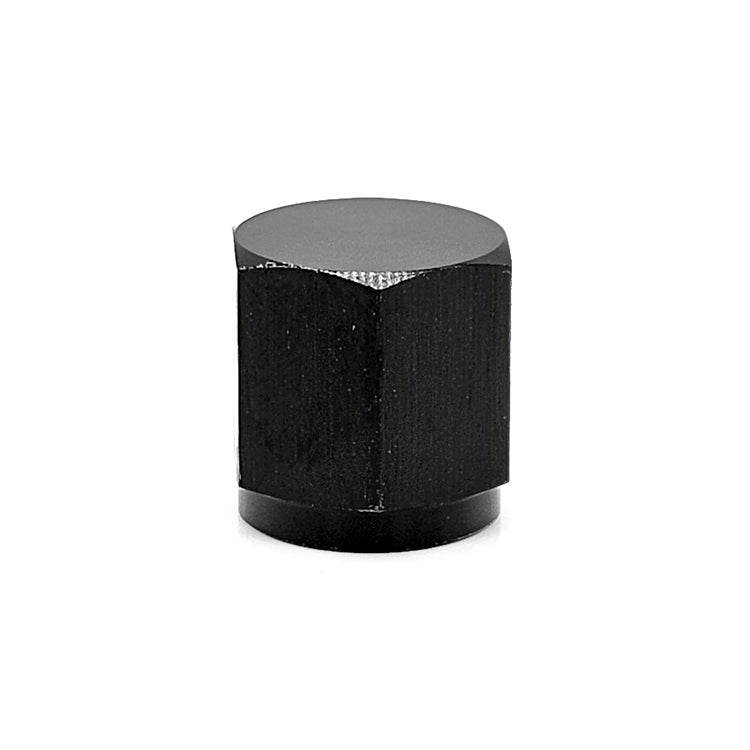 -16AN AN Flare Cap, 6061 Aluminum, Black Hard Anodized