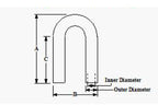 1.250" OD 16ga 180° Mandrel Bend - Polished OD - 6061 Aluminum - (1.875" CLR / 6.000" Legs)