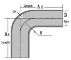 1.250" OD 16ga 90° Mandrel Bend - Polished OD - 6061 Aluminum - (1.875" CLR / 6.000" Legs)