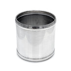 3.500" OD Aluminum Joiner with Bead Rolled Ends - Polished OD - 6061 Aluminum