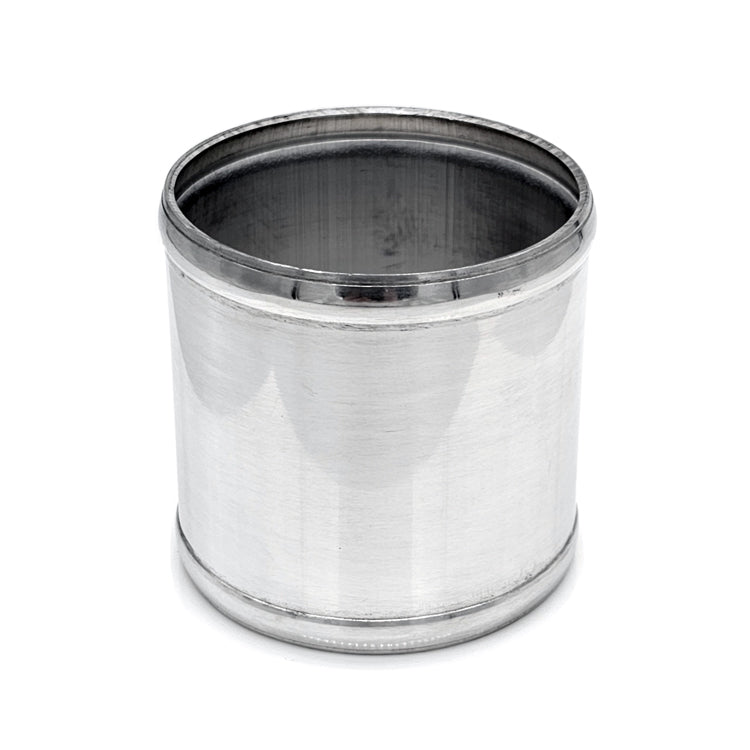 3.000" OD Aluminum Joiner with Bead Rolled Ends - Polished OD - 6061 Aluminum