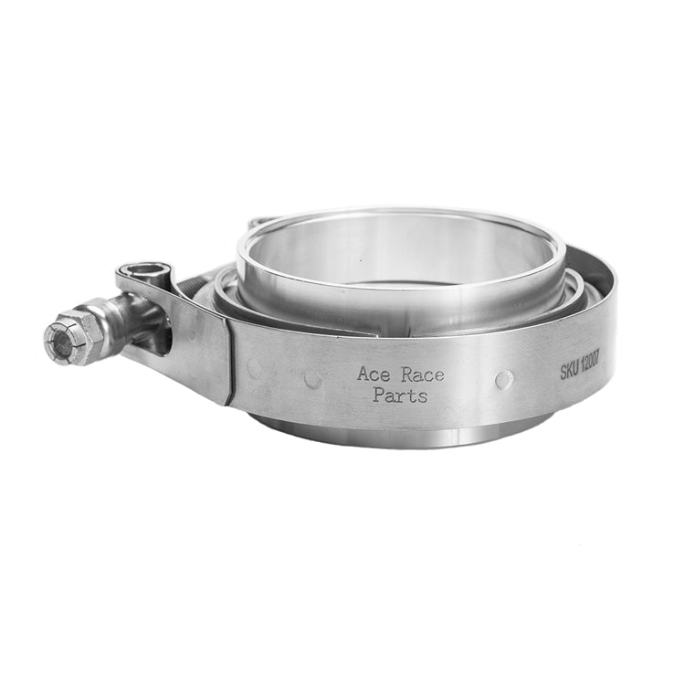 5.000" V-Band Assembly  - Aluminum "Male + O-Ring/Female" Flanges, 304 Stainless Clamp
