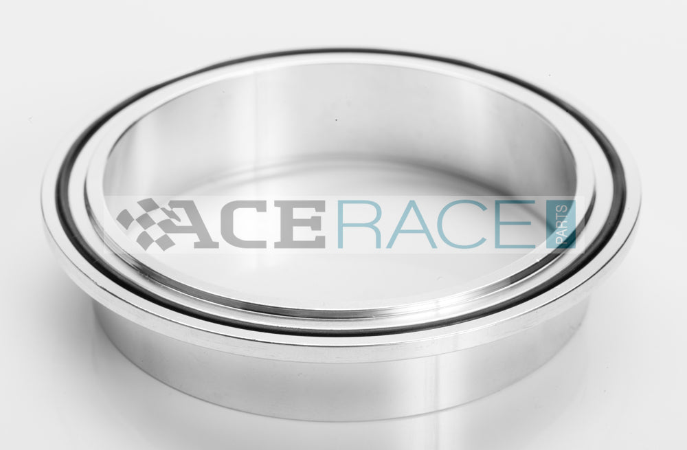 6.000" V-Band Assembly  - Aluminum "Male + O-Ring/Female" Flanges, 304 Stainless Clamp