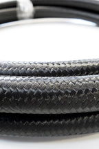 -6AN Black Nylon Braided Flex Hose with Reinforced Rubber Liner - 5 Foot Length