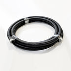 -8AN Black Nylon Braided Flex Hose with Reinforced Rubber Liner - 50 Foot Length