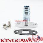 Billet Aluminum Oil Drain Flange w/ straight 3/4" barb Garrett T3 T4 T04B T04E