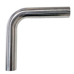 2.250" 16ga 90° Mandrel Bend - (3.375" CLR / 6.000" Legs) - Polished OD - 304 Stainless