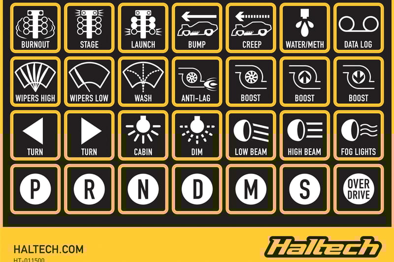 CAN Keypad Label Set HT-011500