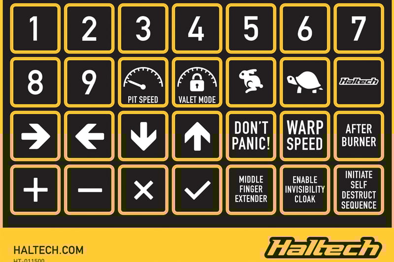 CAN Keypad Label Set HT-011500