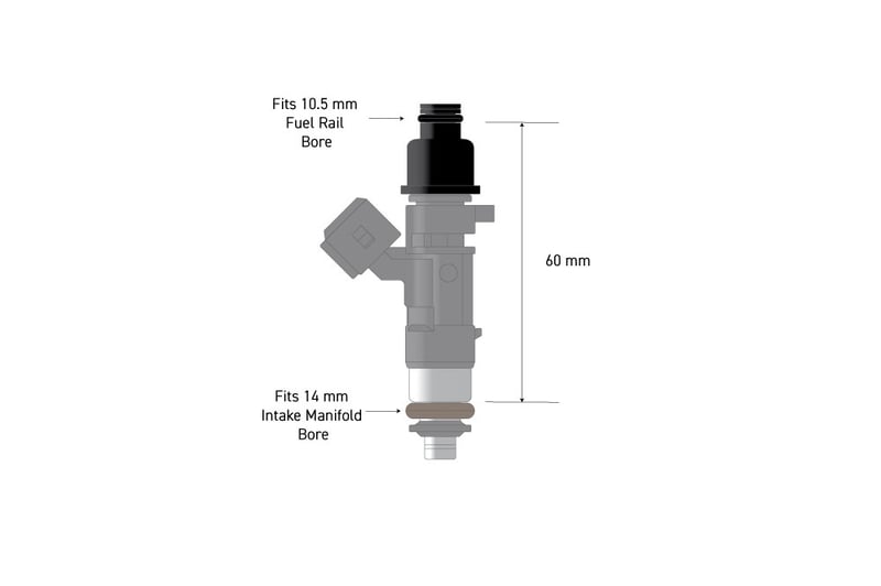 Fuel Injector Adapter - 10.5mm Nissan RB26DETT GTR HT-080001