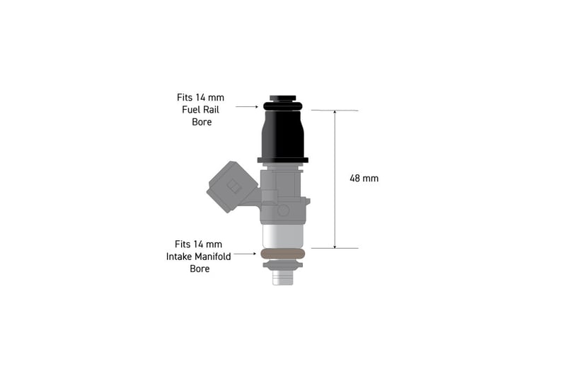Fuel Injector Adapter - 14mm 1/2 to 3/4 Length HT-080005