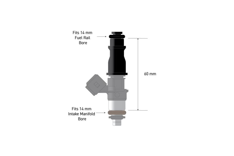 Fuel Injector Adapter - 14mm 1/2 to Full Length HT-080006
