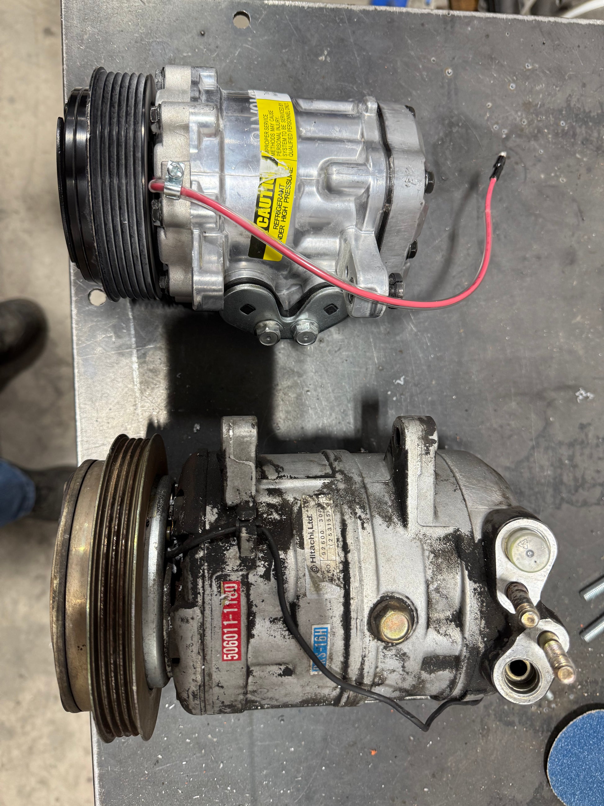VG30DE(TT) SD7 A/C Compressor Conversion Brackets