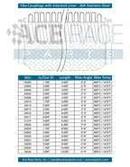 3.000" ID x 6" Long Flex Coupling (Interlock Liner) 304 Stainless