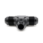 -6AN Male AN Flare Tee, Black Hard Anodized Aluminum