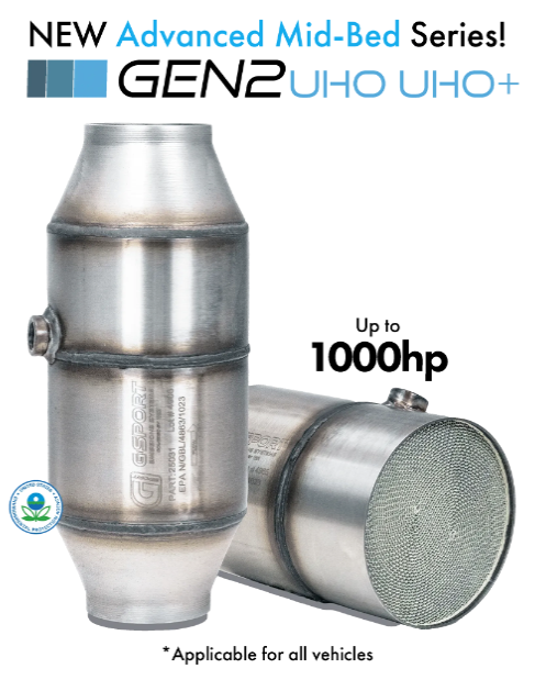 G-Sport Gen2 UHO+ EPA Compliant Catalytic Converter Core - 5.000" Body x 7.000" Long - Mid-Bed Series (25001)