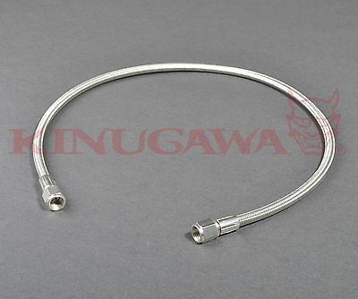 Braided Steel Teflon Hose 1/4" 4AN to 4AN Straight - Straight 8"