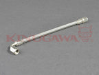 Braided Steel Teflon Hose 1/4" 4AN to 4AN Straight - 90 Degrees10"