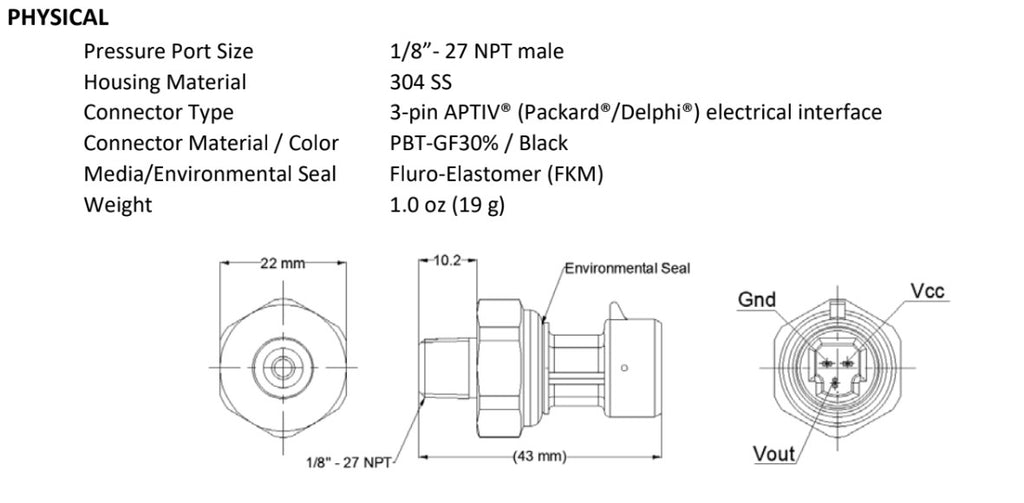 3FP 150PSIG Pressure Sensor